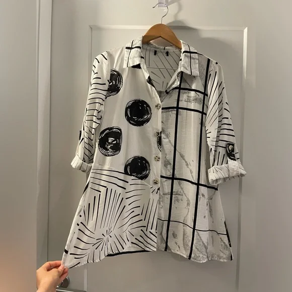 Boho Tunic with Mixed Pattern - Picture 7 of 10